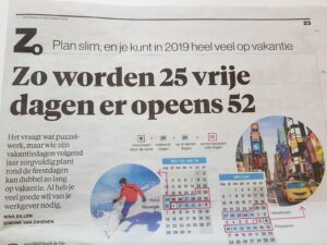 Overleggen met collega's over de vakantieplanning