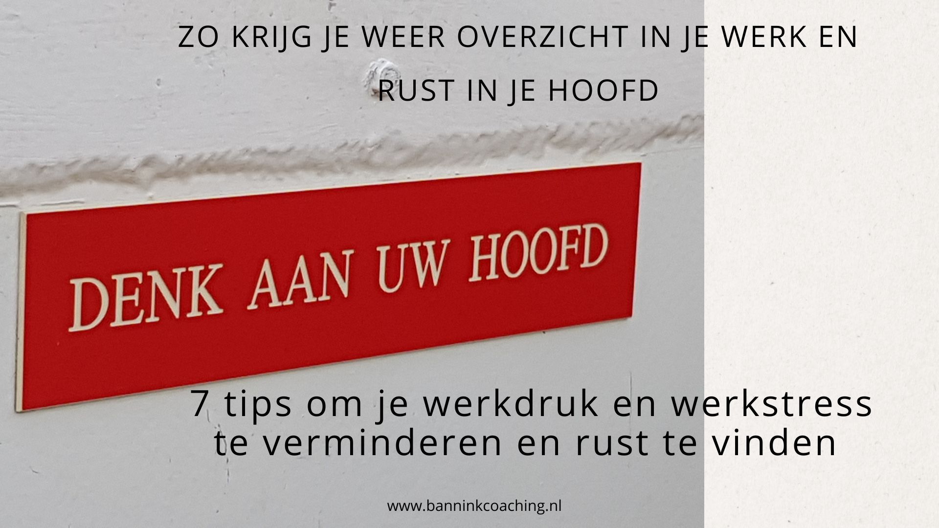 overzicht in je werk en rust in je hoofd. Verminderen van werkdruk en stress